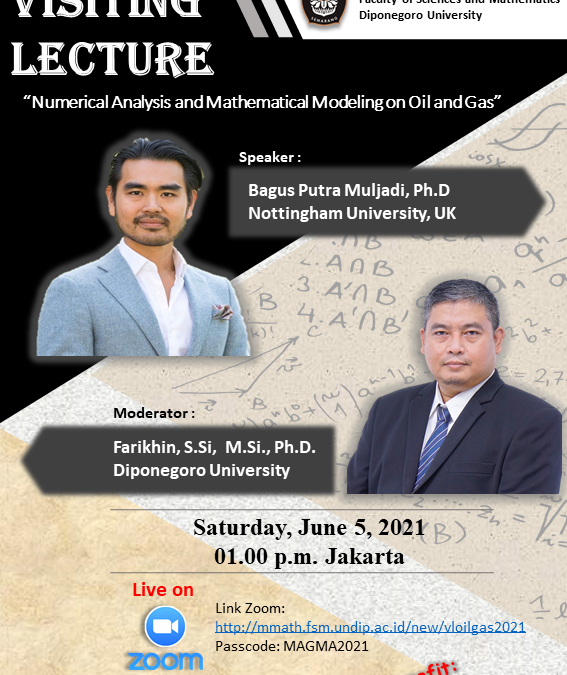 World class scientist Visiting Lecturer Master of Mathematics FSM Undip